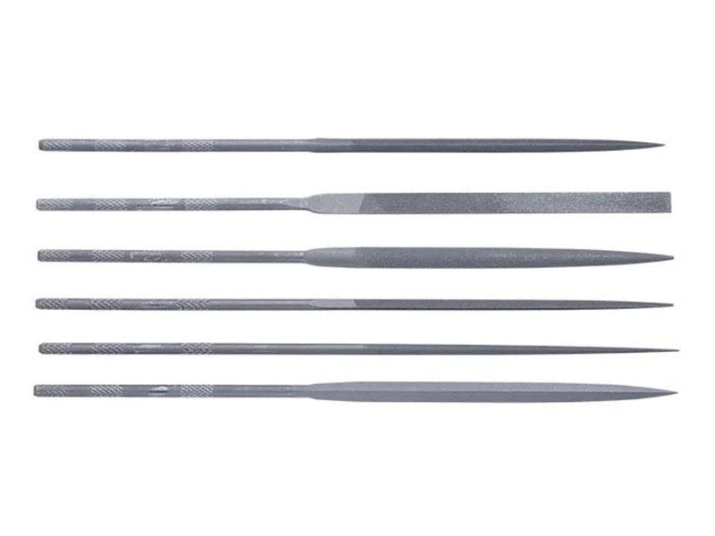 Glardon-Vallorbe Cut 2 (Medium) Needle File Set of 6 - 160mm long