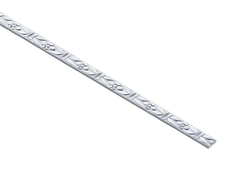 925 Silver Rectangle Floral and Leaf Pattern Wire | Silver wire for jewelry