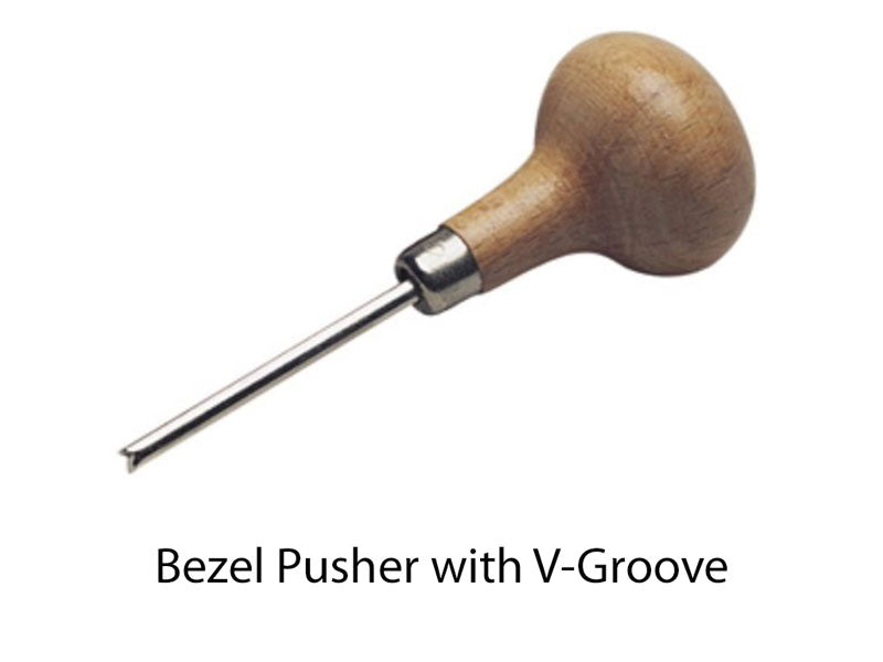 Bezel pusher with v groove | jewellery making supplies | setting tools