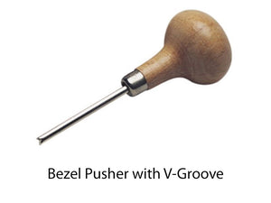 Bezel pusher with v groove | jewellery making supplies | setting tools