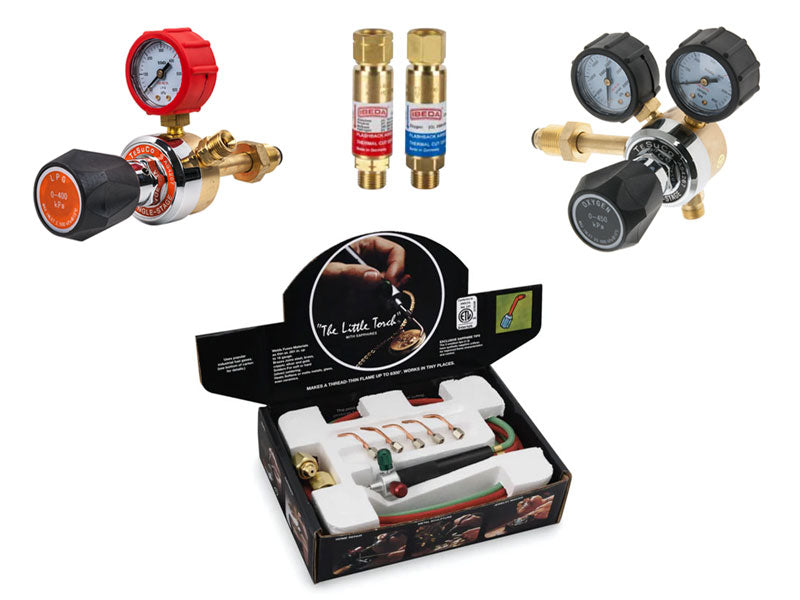 Complete Smith Little Torch Kit with Regulators and Flashback Arrestors