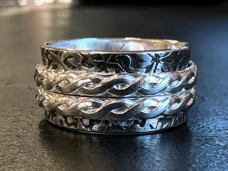 925 Recycled Silver Twist Rope Patterned Wire