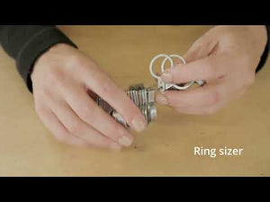 Australian A-Z, 1+6 Finger Gauge Ring Sizer with Half Sizes