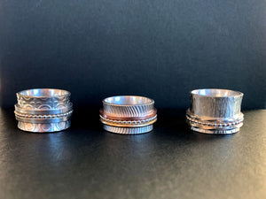 Spinner rings made in the Intensive Beginners Jewellery Short Course | Jewellery Making Course