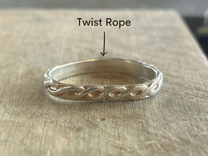 twist rope Silver Ring | 925 Silver wire