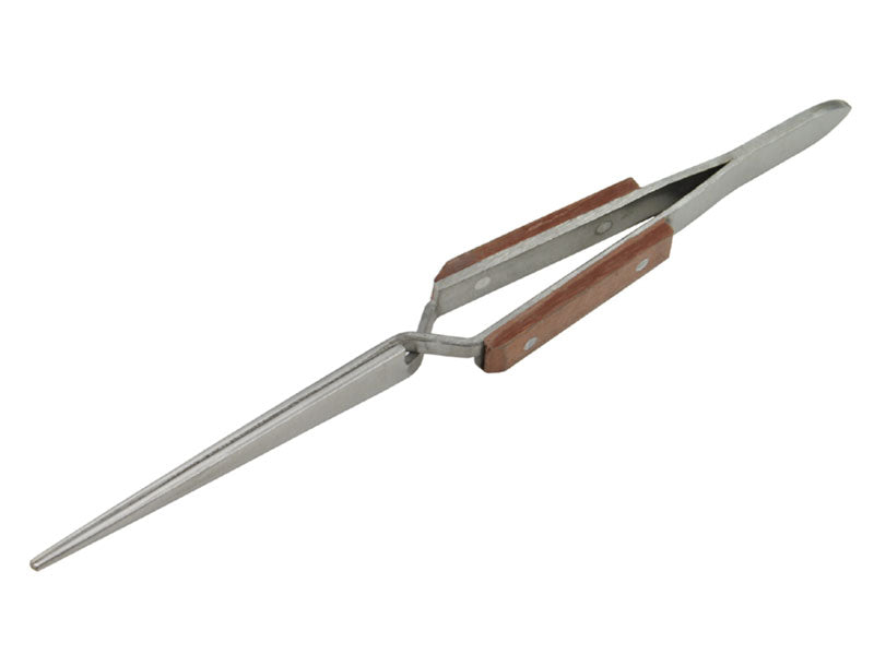 Cross lock tweezers straight | Jewellery making supplies Australia