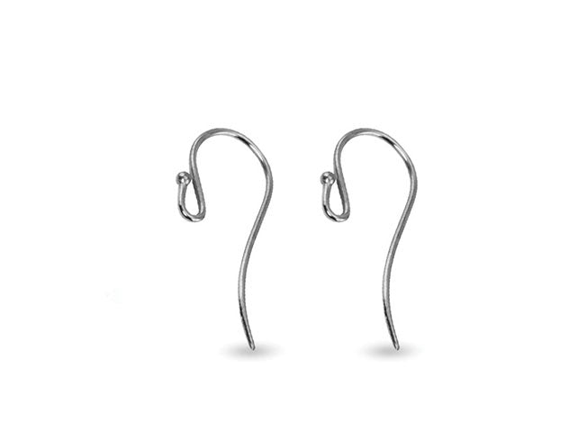 Silver shepherd hook with ball end | Earring findings Australia