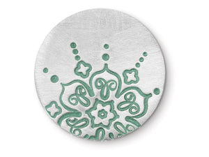 Green enamel marker impression | jewellery stamping