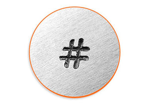 ImpressArt Hashtag Design Stamp - 3mm | Metal stamp
