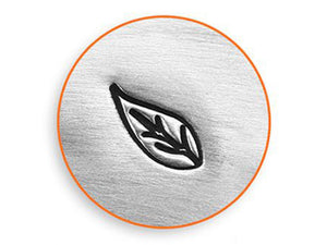 ImpressArt Leaf Left Design Stamp - 6mm | metal stamping