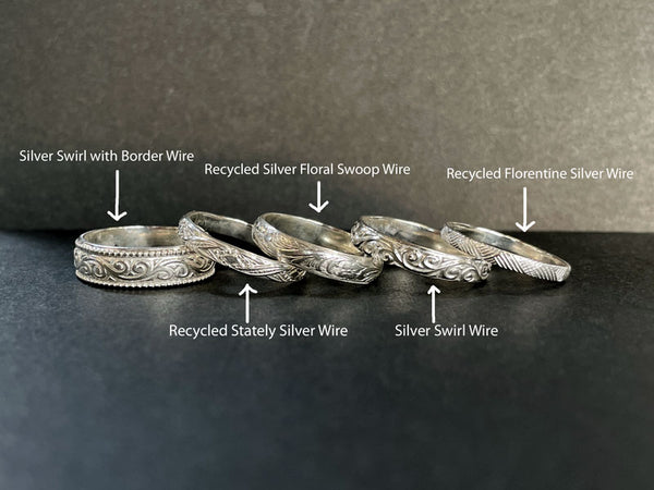 Silver wire store for rings