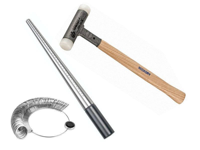 Dead blow hammer and Ring sizer Set | Jewellery Making Supplies