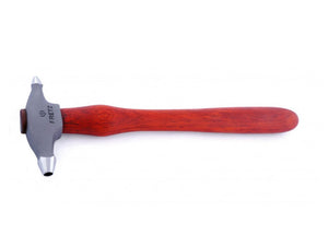 Fretz jewellers hammer with hardwood handle, used for adding circle texture to metal