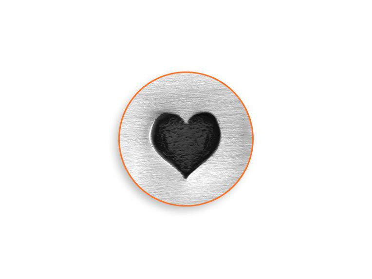 ImpressArt Solid Heart Signature Design Stamp - 6mm