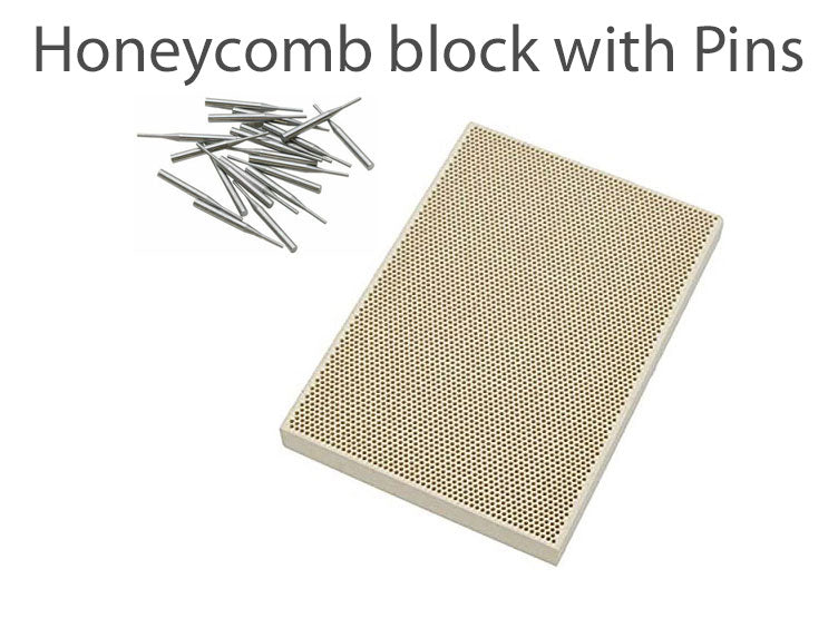 Honeycomb solder block with pins | Jewelry making kit