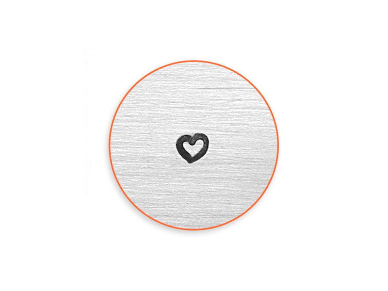 ImpressArt Heart Outline Signature Design Stamp - 2.5mm