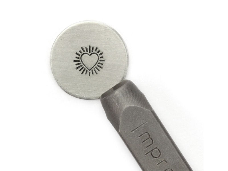 ImpressArt Heart Burst Signature Metal Stamp - 6mm