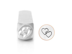 ImpressArt Interlocking Hearts Design Stamp - 9.5mm