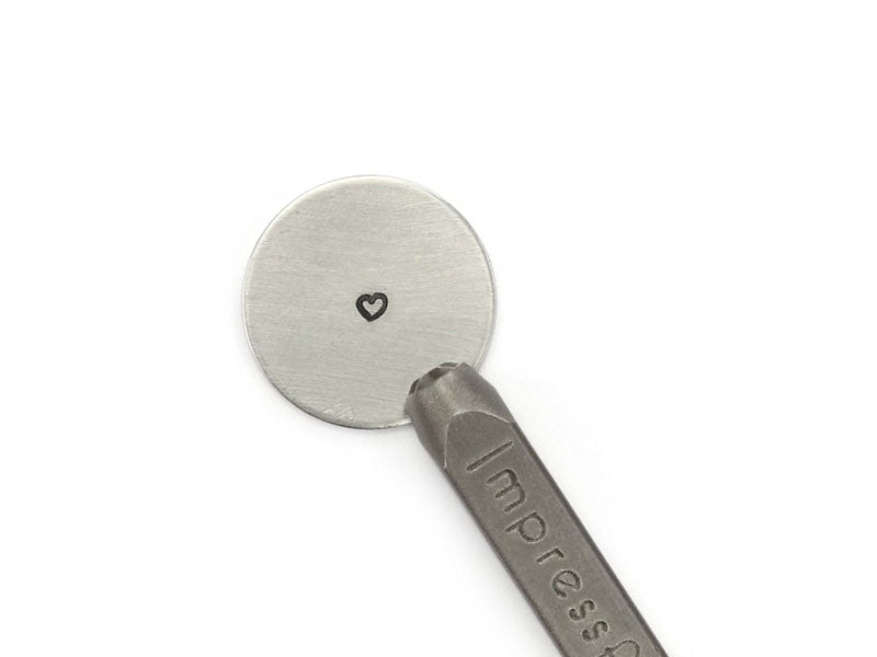 ImpressArt Heart Outline Signature Design Stamp - 2.5mm