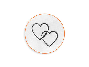 ImpressArt Interlocking Hearts Design Stamp - 9.5mm