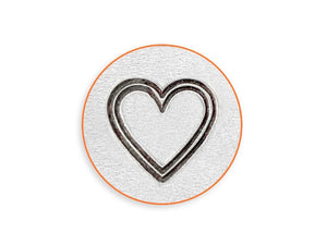 ImpressArt Outlined Heart Signature Design Stamp - 6mm