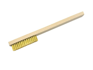 Japanese made brass brush with wooden handle | soldering supplies