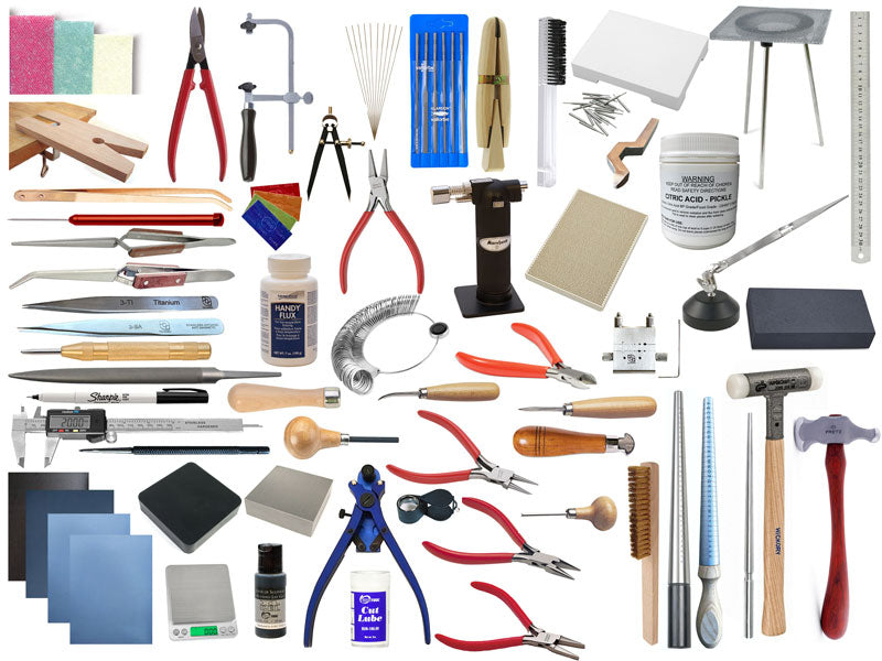 Pod Jewellery Studio Pro Kit, a complete 69 piece jewellery making kit covering making, soldering and stone setting