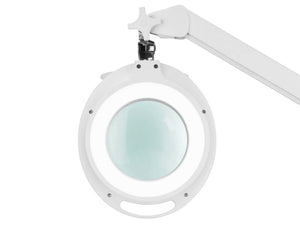 Round magnifying glass with a white arm on a white background | Jewellery Supplies Australia