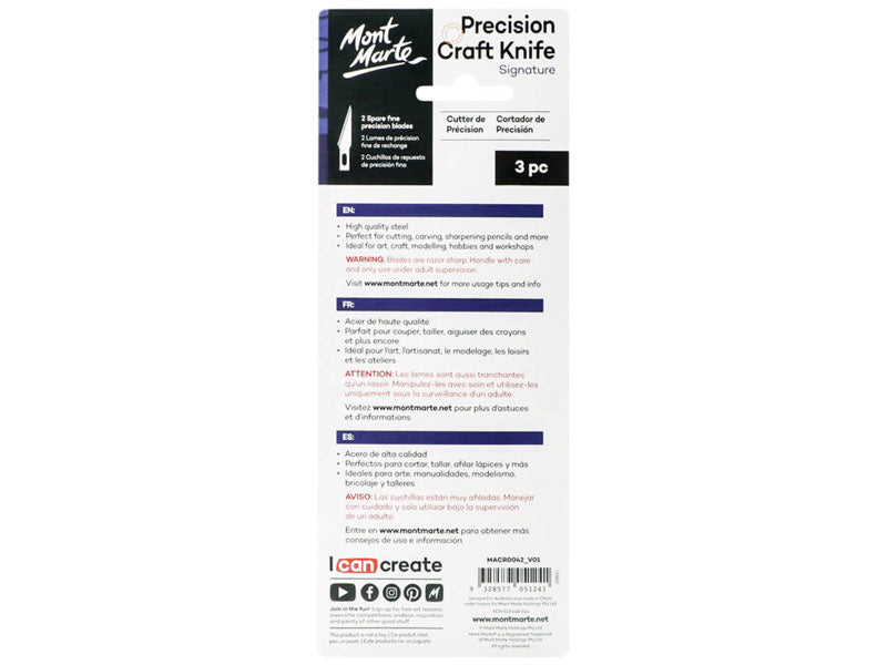 Precision Craft Knife Scalpel - 3 pc