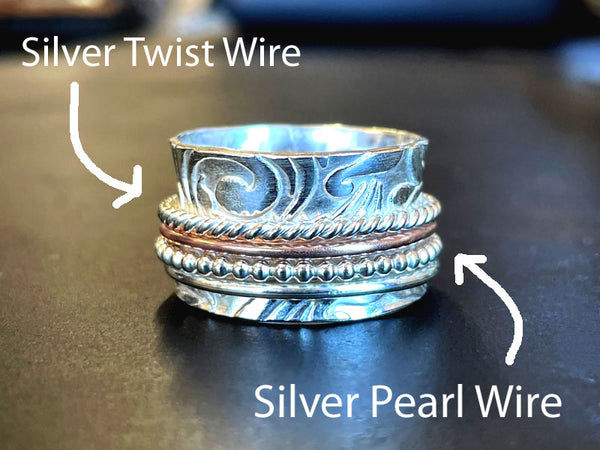 Silver ring deals wire