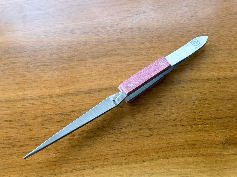 Pod Jewellery Cross Lock Tweezers - Straight Insulated Stainless Steel