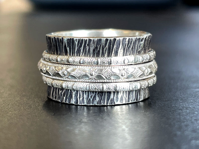 Spinner Ring made by Ailish in the Intensive Beginners Jewellery Short course