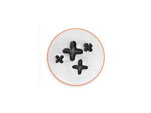 ImpressArt Cross Texture Design Stamp - 6mm |  metal  stamping