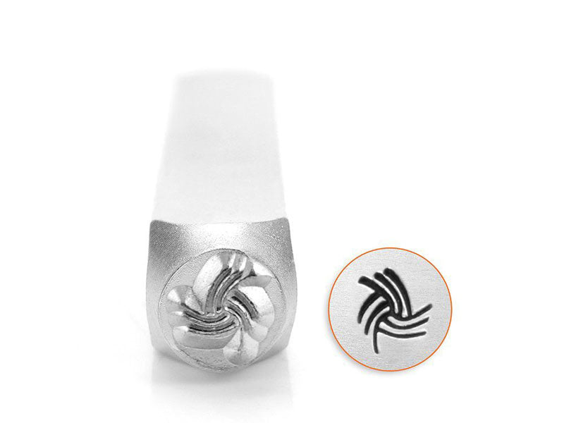 Angled Swirl Line Texture Metal Stamp