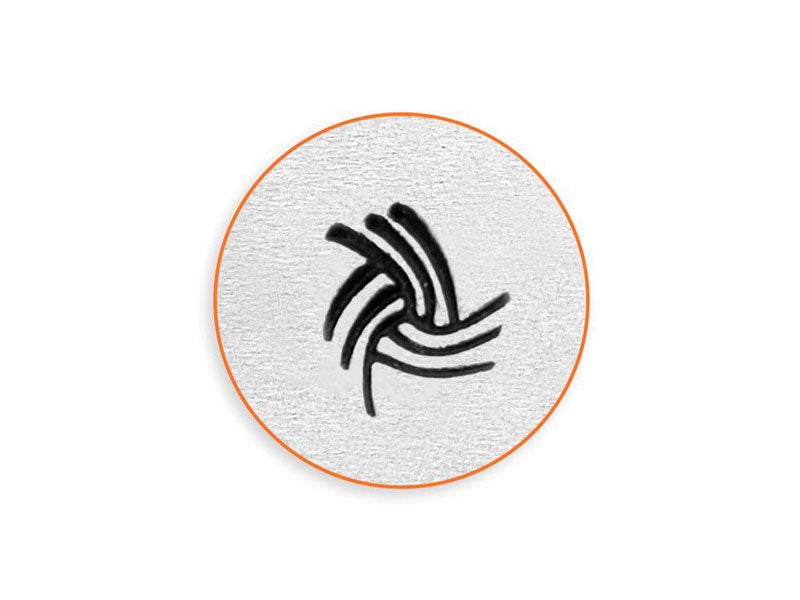 Angled Swirl Line Texture Metal Stamp