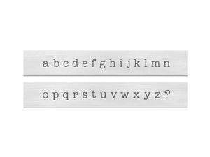 Typewriter lowercase letter stamps | metal stamps