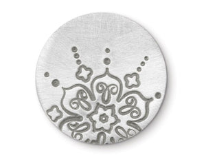Silver enamel pen impressArt | metal stamping
