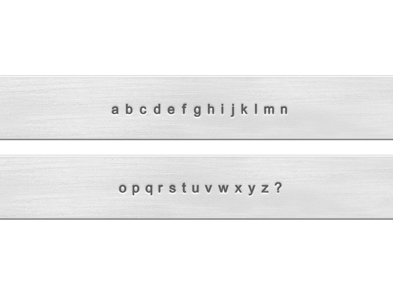 Classic Sans Serif Lowercase Letter Metal Stamps - 1.5mm