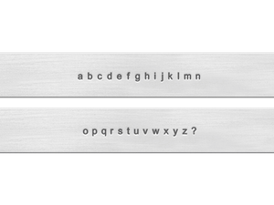 Klassische serifenlose Kleinbuchstaben aus Metall – 1,5 mm