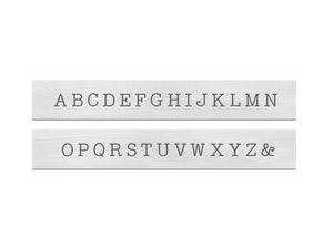 Typewriter uppercase letter stamps | metal stamps
