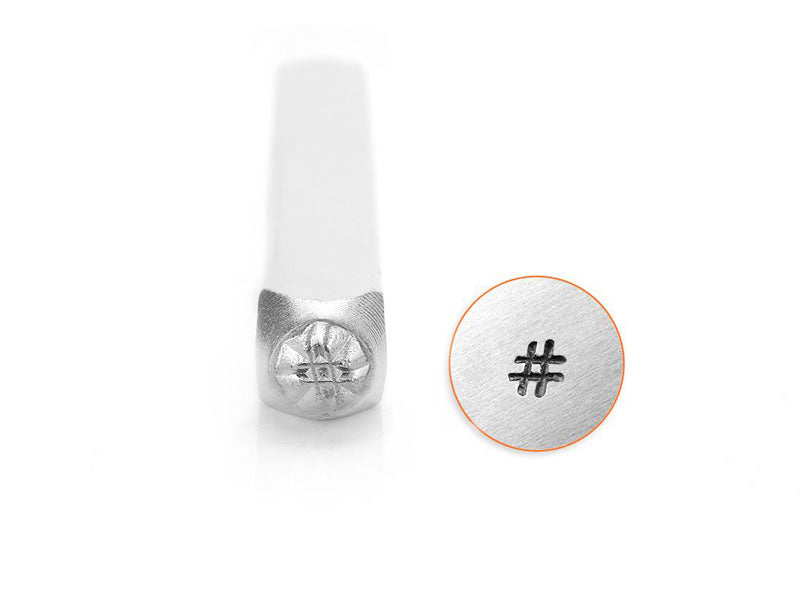 ImpressArt Hashtag Design Stamp - 3mm | Metal stamp