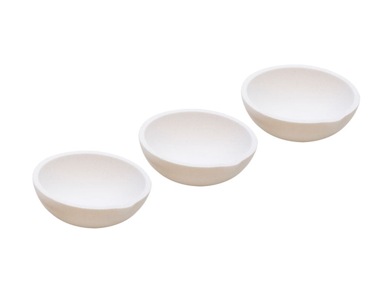 Extra-large ceramic crucible for melting gold and silver, on a white background