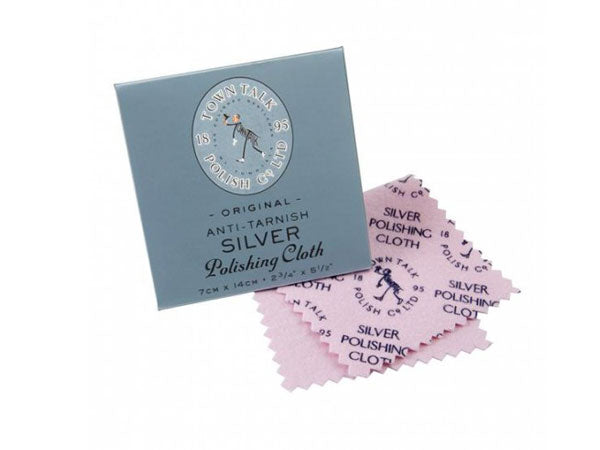 Town Talk Anti-Tarnish Silver Polishing Cloth 30 X 45cm | Jewellery Making Supplies