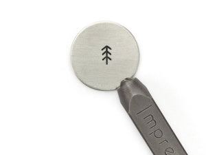 Simple Pine Tree Signature Design Stamp | Metal Stamps