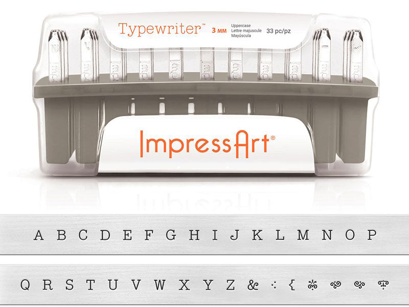 ImpressArt® Basic Uppercase Typewriter Letter Stamps, 3mm