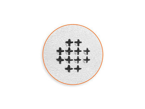 ImpressArt Tampon à motif de texture en forme de petite croix - 6 mm